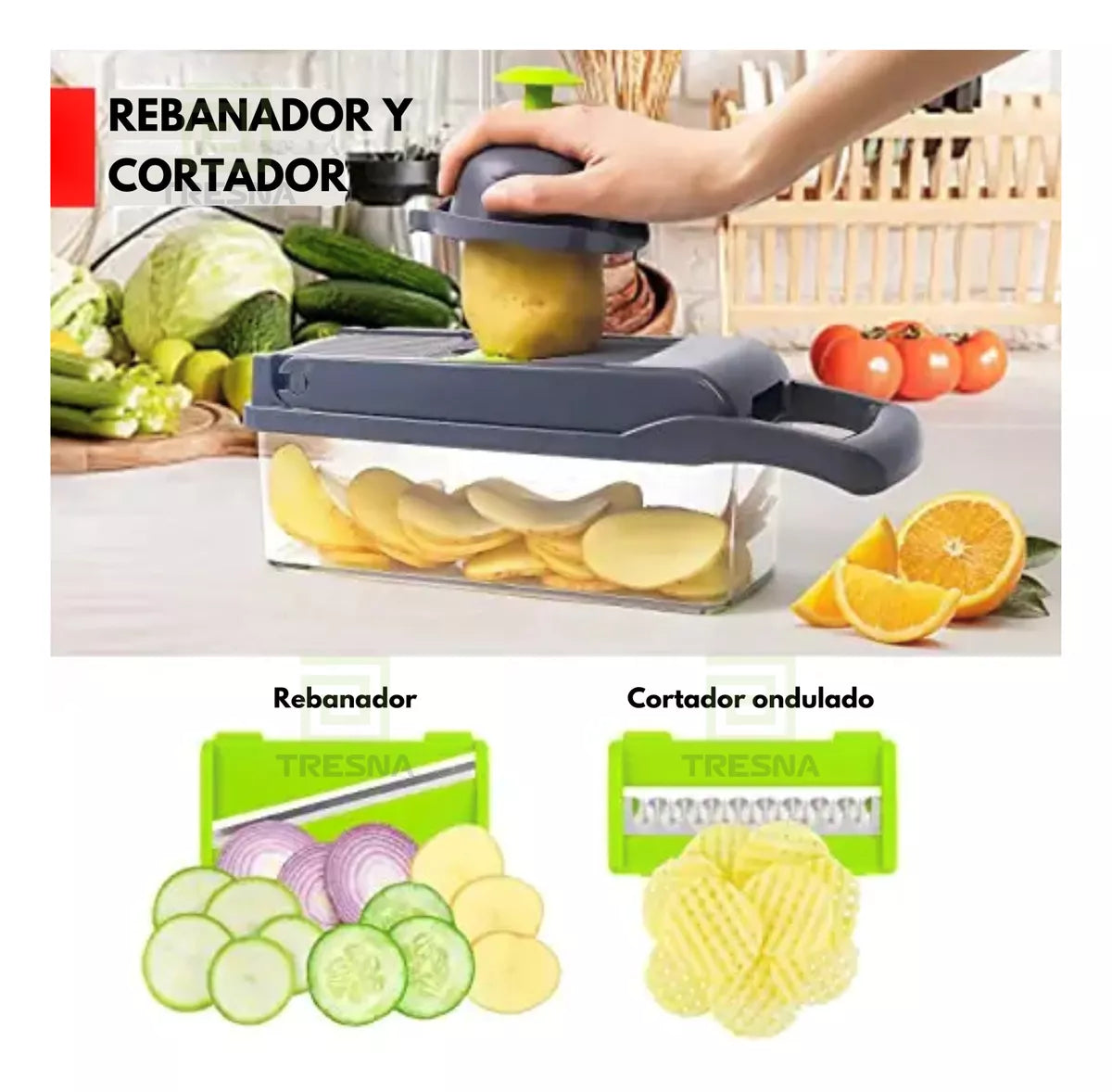 Rallador Cortador de frutas y verduras 🍎🥒